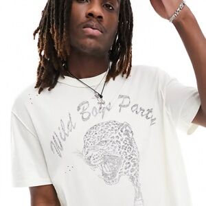 All Saints White Graphic Tee